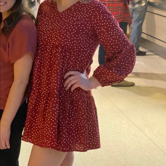 Red Polk Dot Amazon Dress - Picture 7 of 7